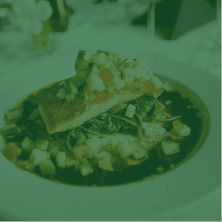 Plated fish with fresh salsa